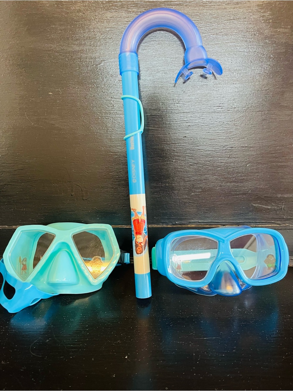 Kids Moana Blue Snorkel Set with Two Masks – Comfortable Swim Gear